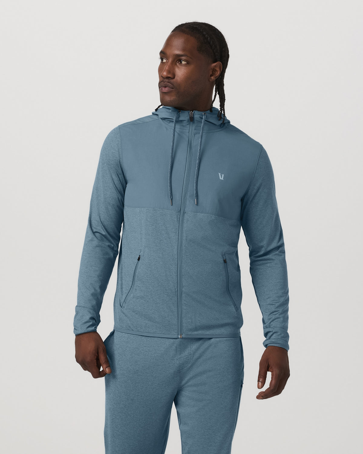 Men Vuori Sunday Element Jacket Men's Smoke Blue Heather Jacket
