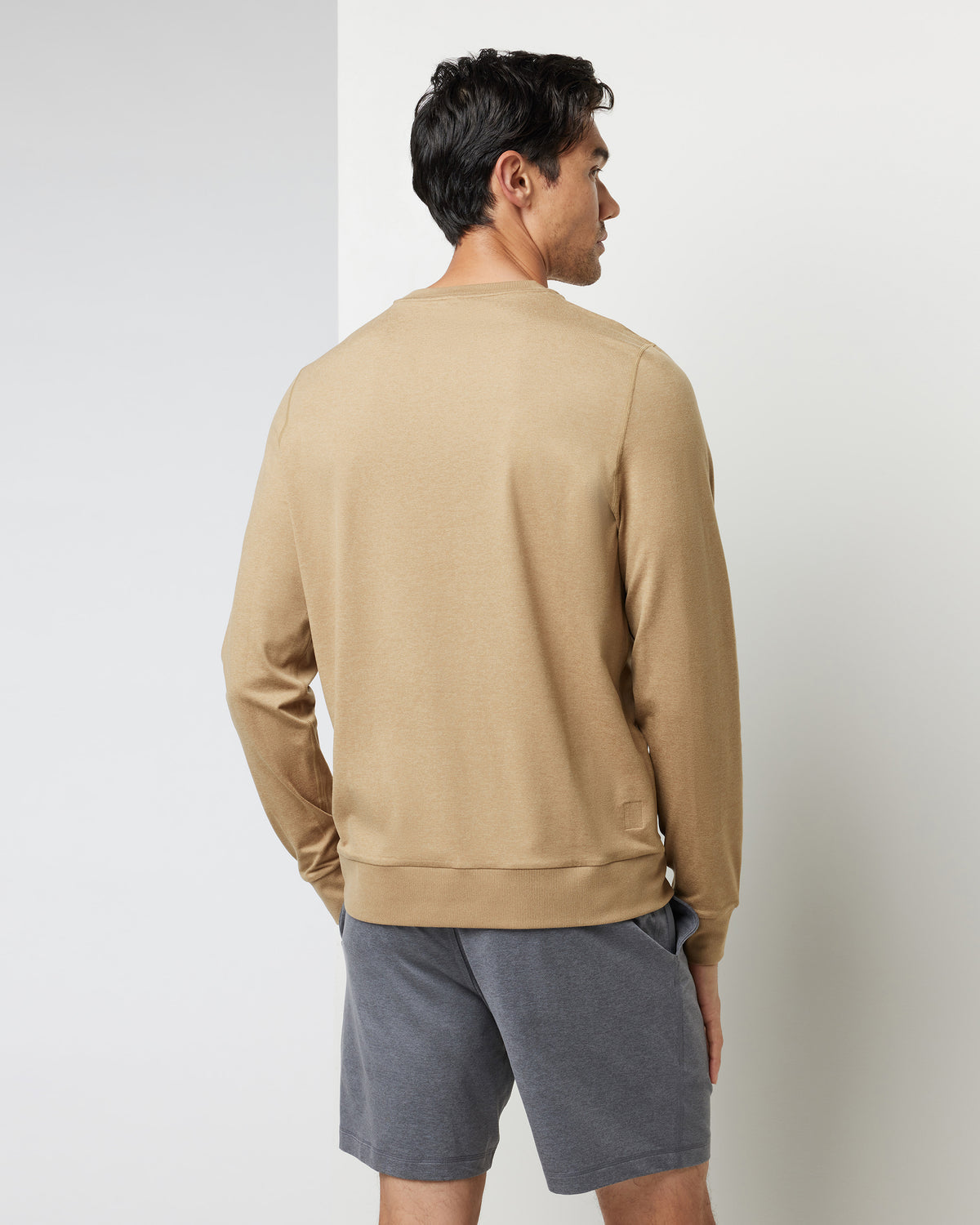 Men Vuori Ponto Performance Crew Sungold Heather Pullover