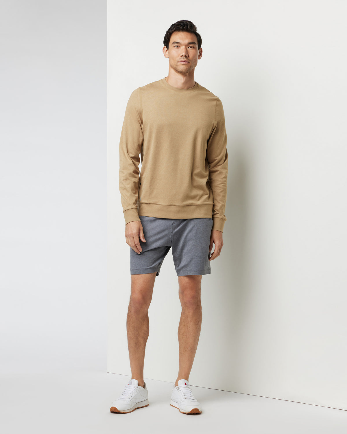 Men Vuori Ponto Performance Crew Sungold Heather Pullover