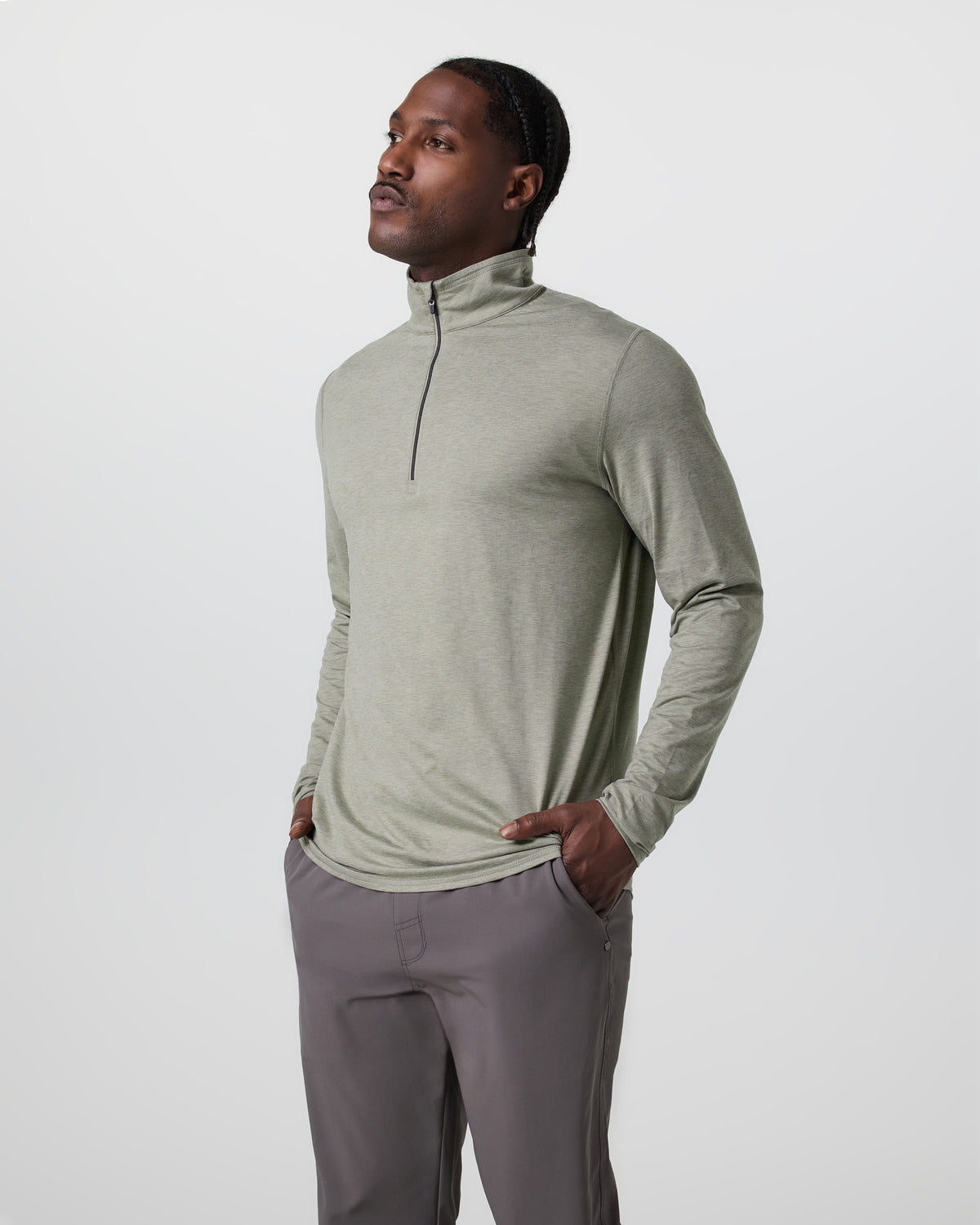 Men Vuori Ease Performance Half Zip 2.0 Laurel Heather