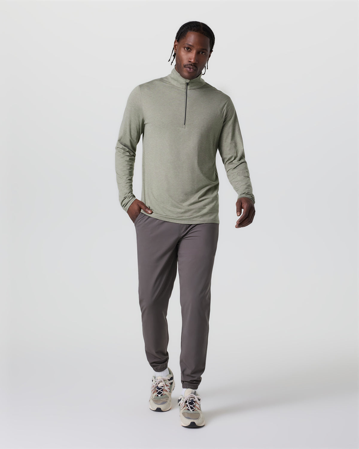 Men Vuori Ease Performance Half Zip 2.0 Laurel Heather