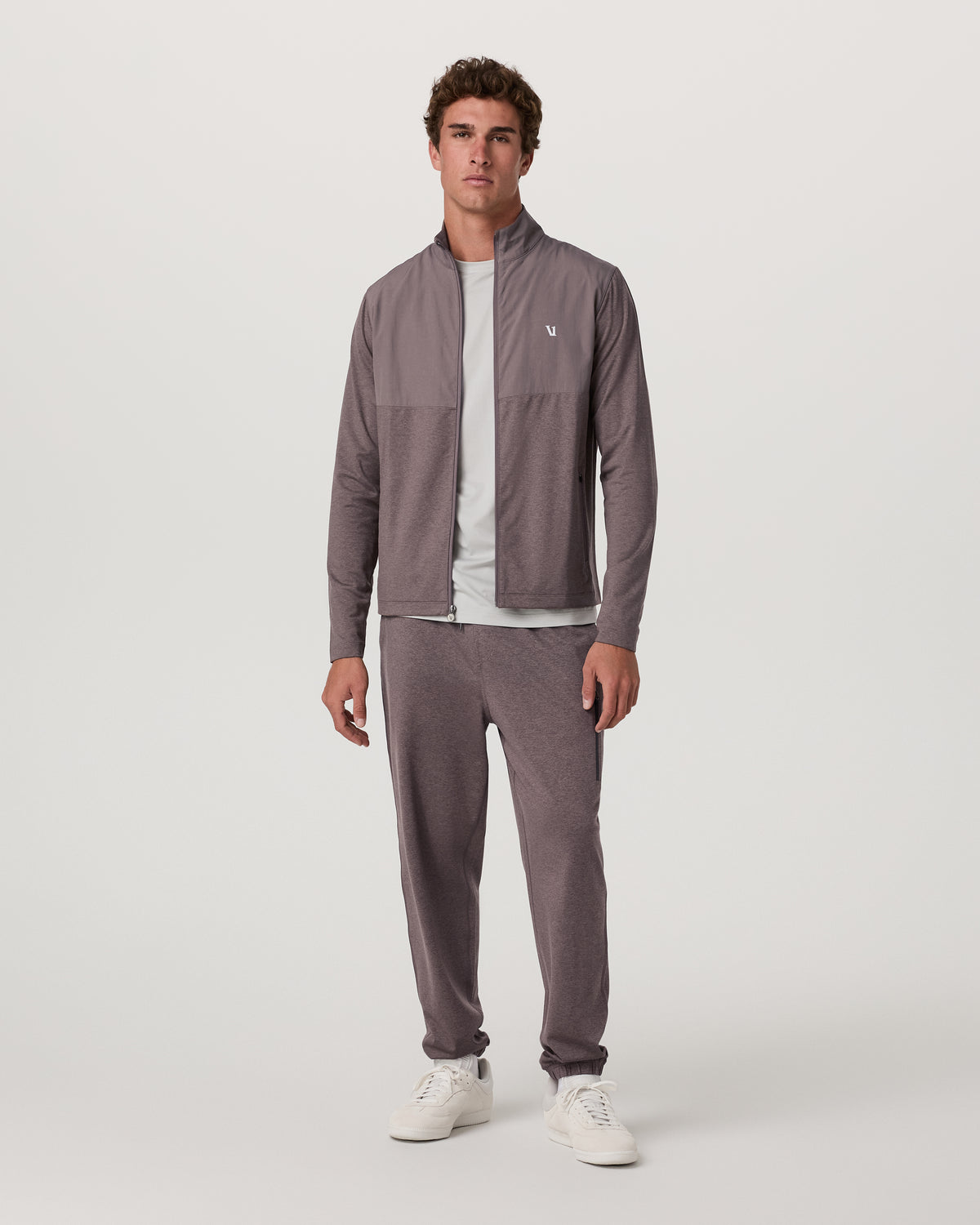 Men Vuori Men's Sunday Element Track Jacket Huckleberry Heather