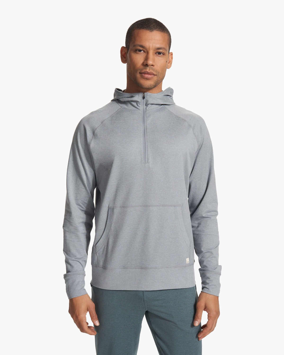 Men Vuori Ponto Performance Half Zip Hoodie Steel Heather