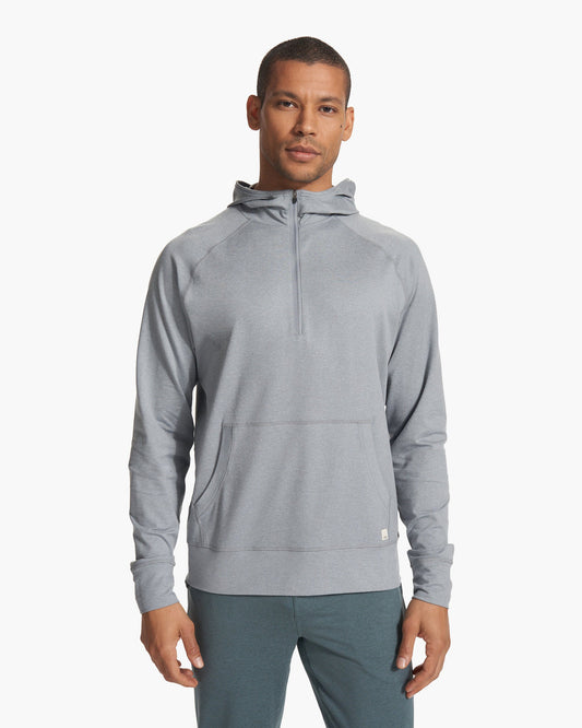Men Vuori Ponto Performance Half Zip Hoodie Steel Heather