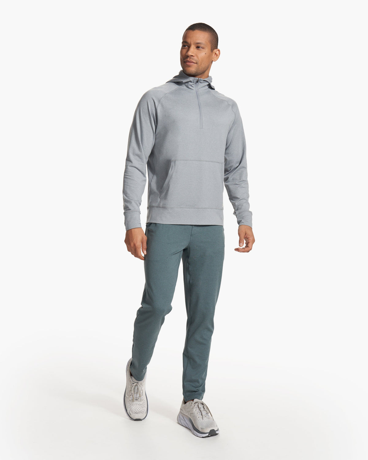Men Vuori Ponto Performance Half Zip Hoodie Steel Heather