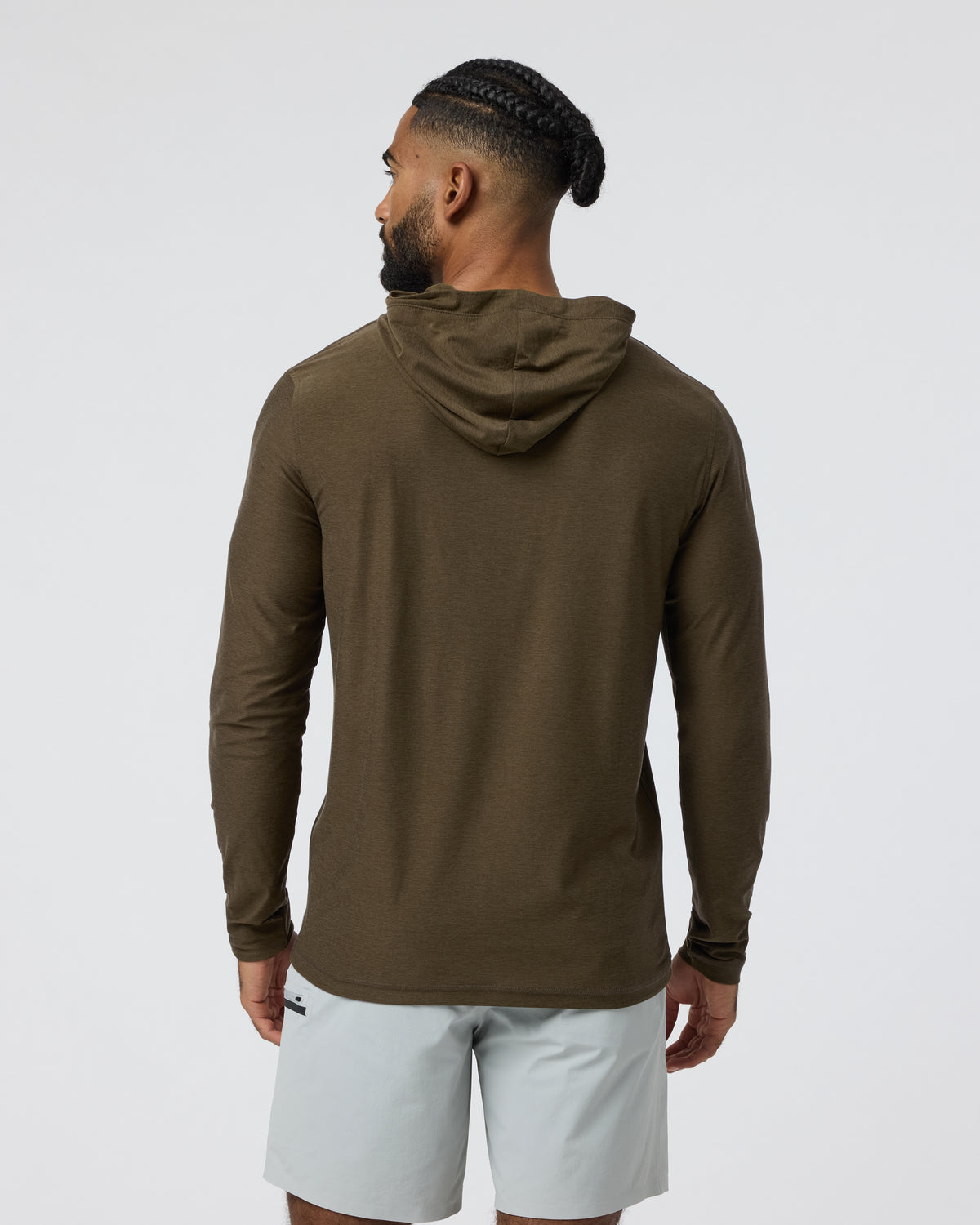 Men Vuori Strato Tech Hoodie Men's Moss Green Workout Hoodie
