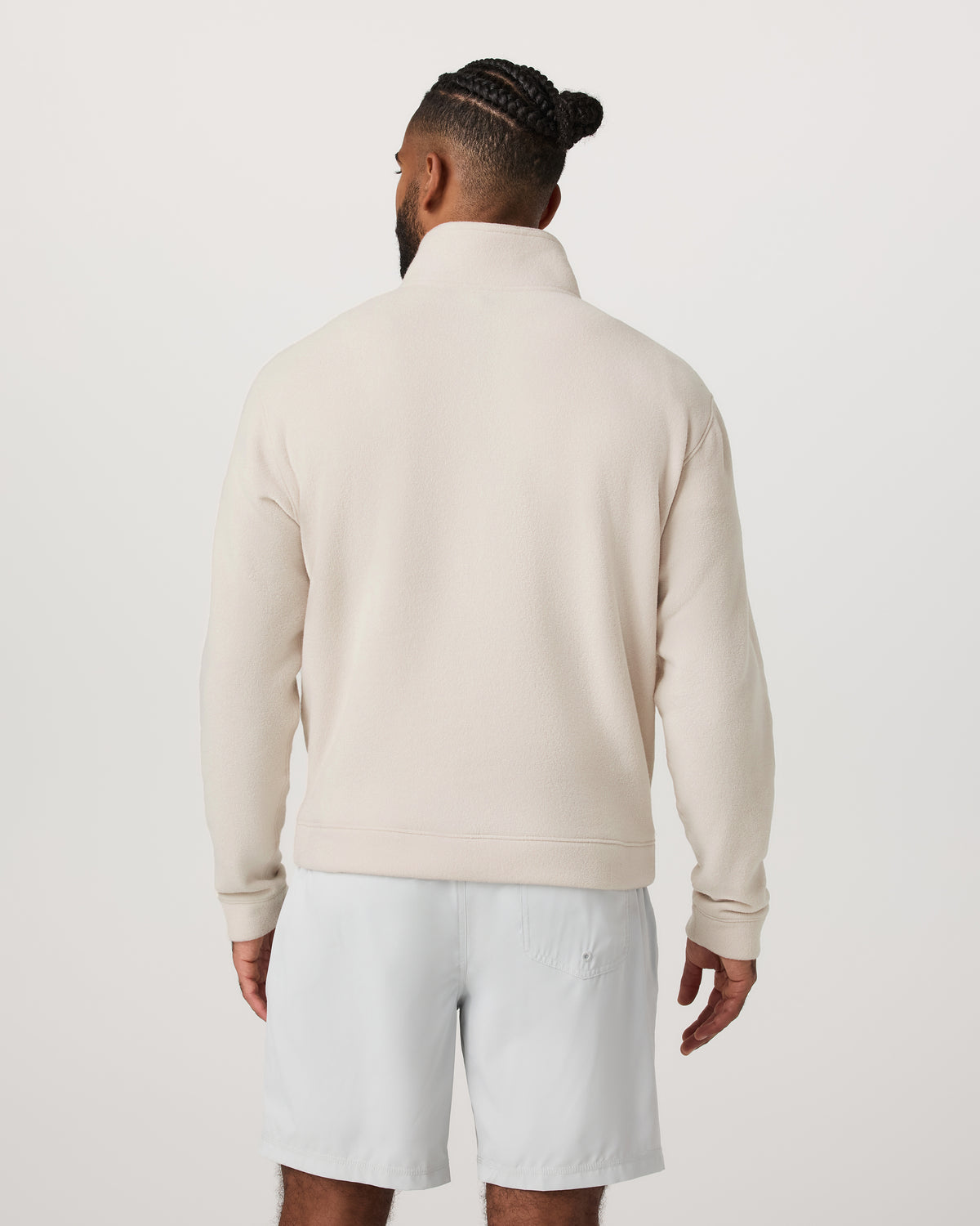 Men Vuori Beach Fleece 1/2 Zip - Relaxed Bone Heather Pullover