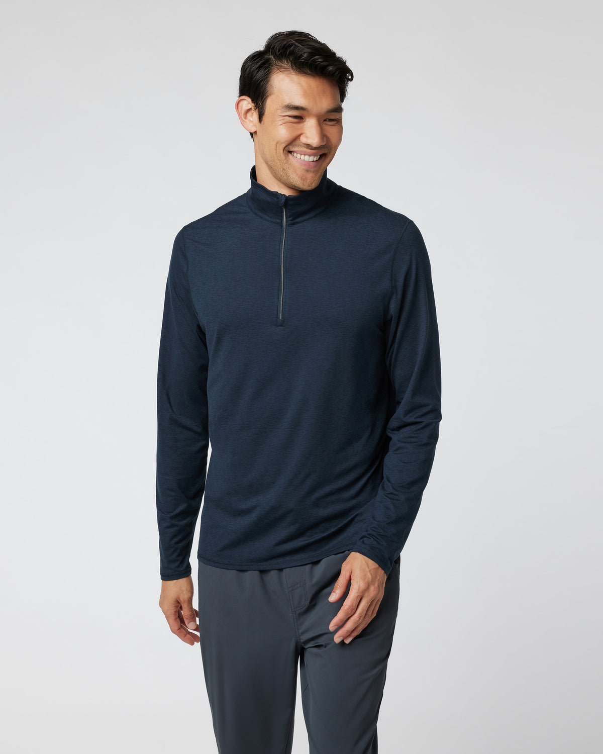 Men Vuori Ease Performance Half Zip 2.0 Ink Heather