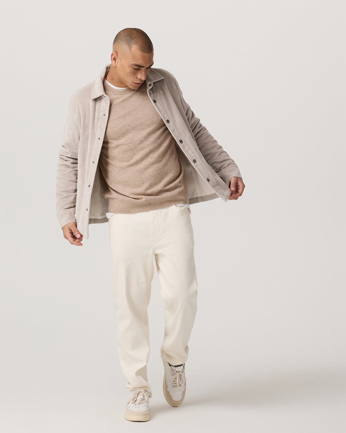 Men Vuori Berik Cashmere Sweater Men's Oatmeal Heather Sweater