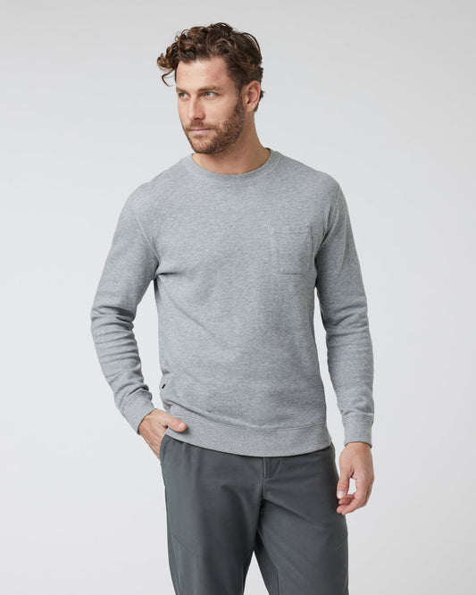 Men Vuori Jeffreys Pullover Heather Grey Pullover Clothing