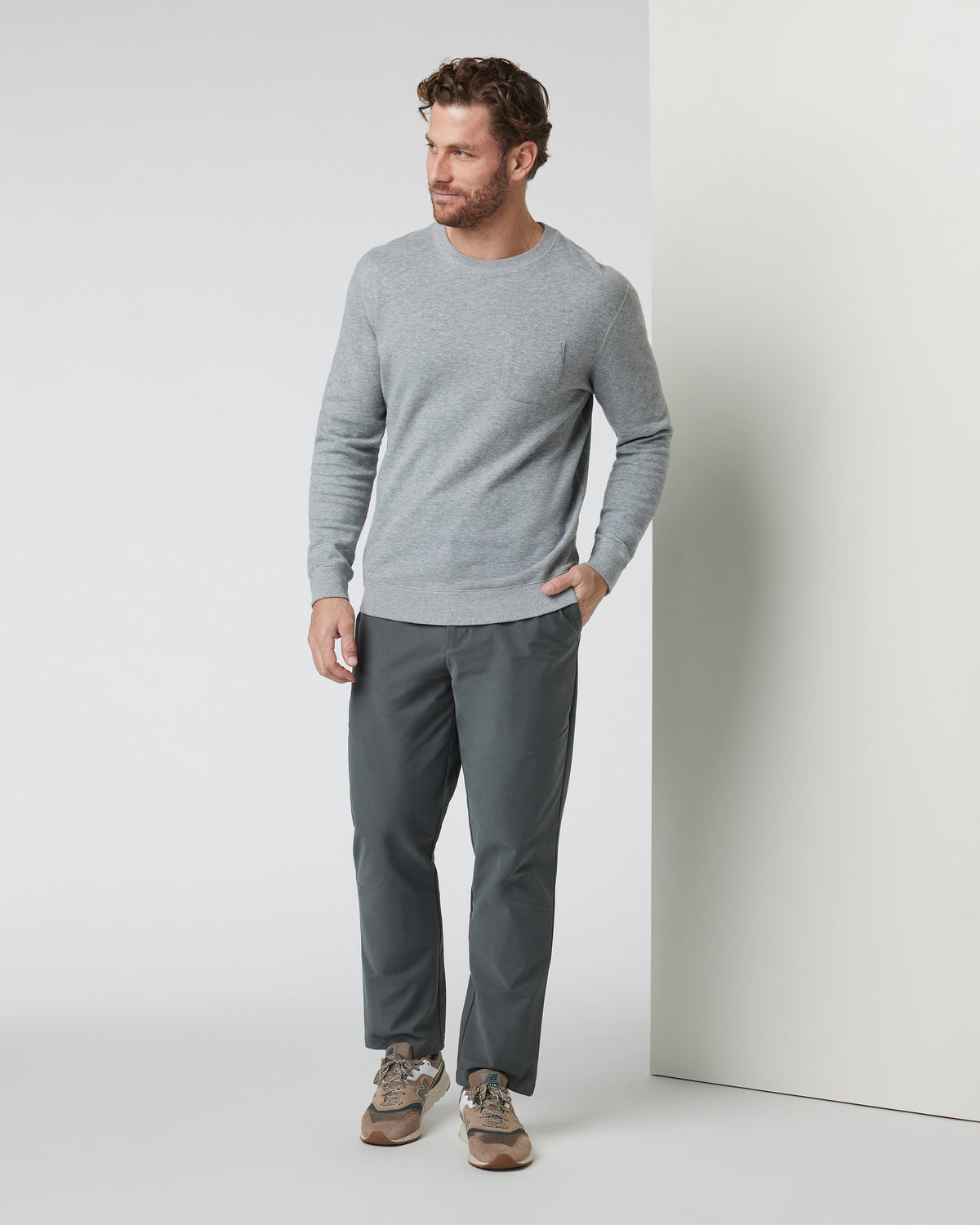 Men Vuori Jeffreys Pullover Heather Grey Pullover Clothing