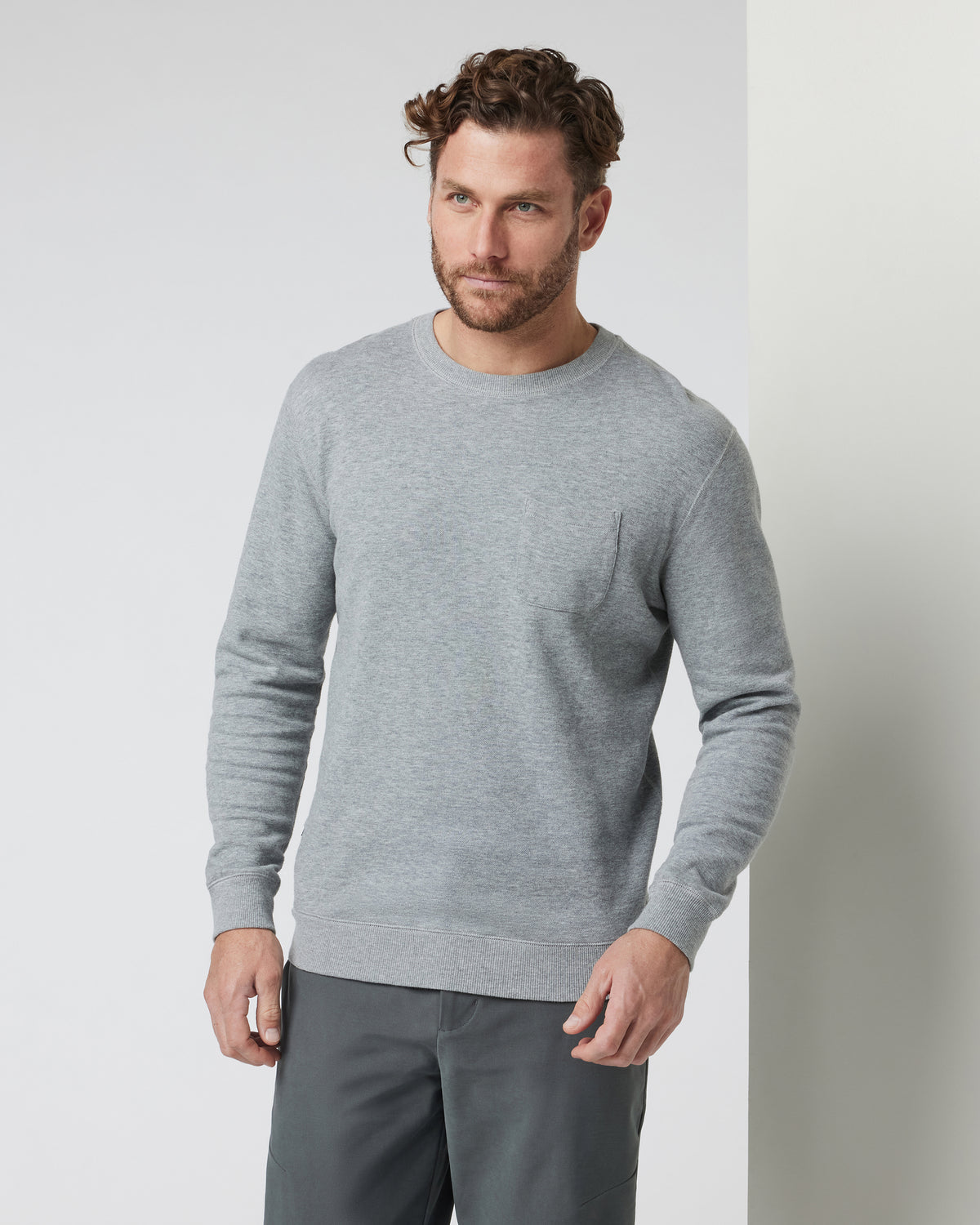 Men Vuori Jeffreys Pullover Heather Grey Pullover Clothing