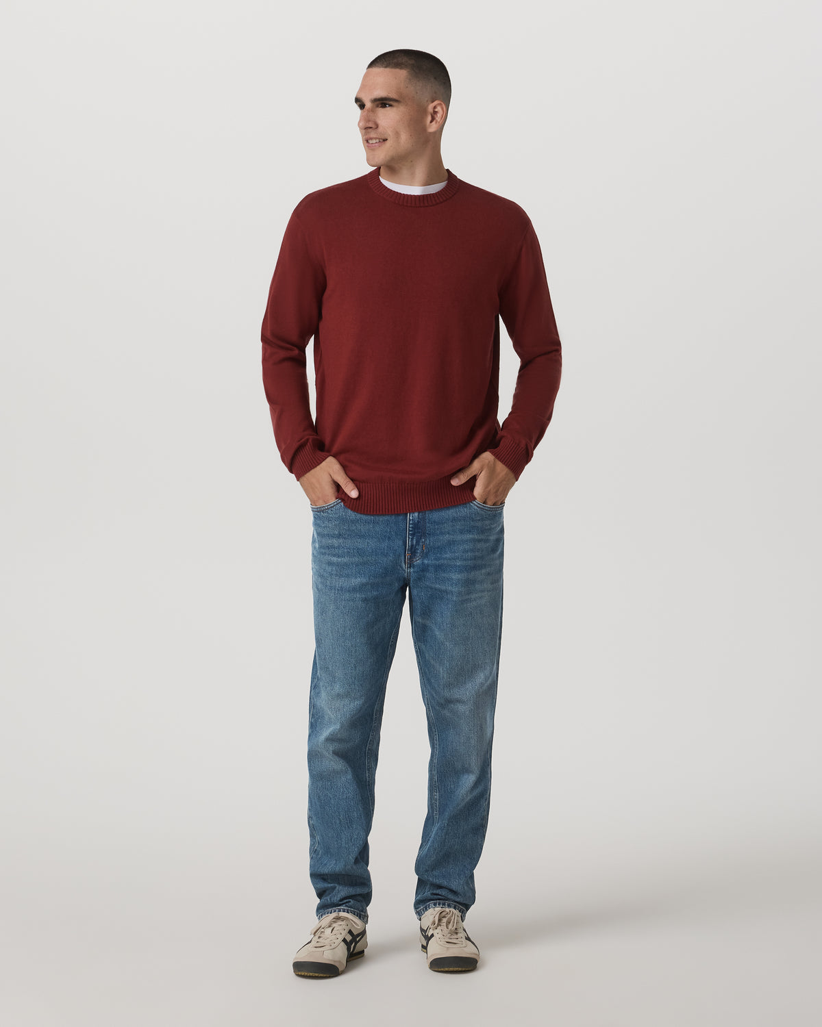 Men Vuori Fluent Sweater Men's Spiced Apple Cashmere Sweater