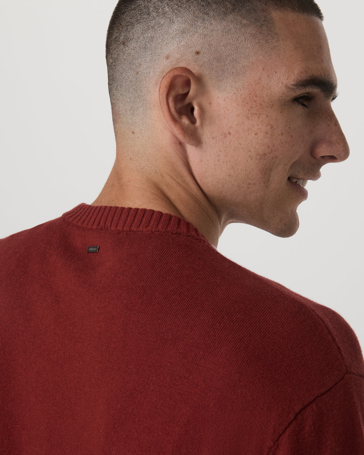 Men Vuori Fluent Sweater Men's Spiced Apple Cashmere Sweater