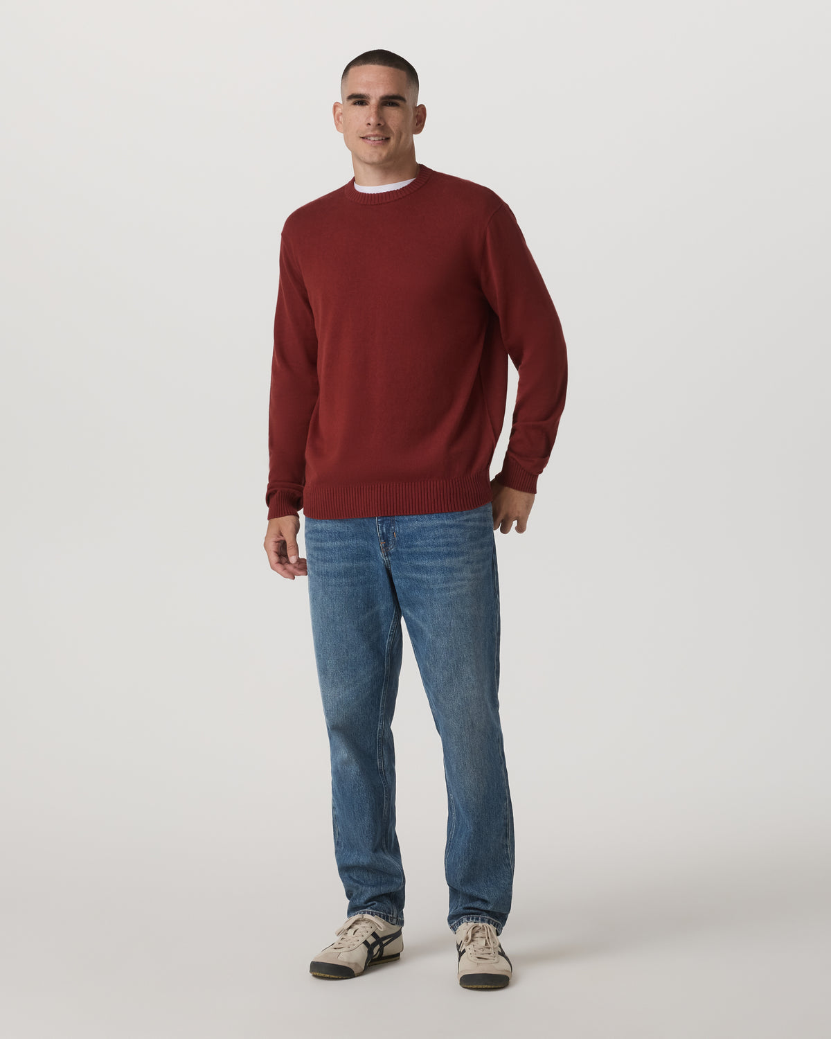 Men Vuori Fluent Sweater Men's Spiced Apple Cashmere Sweater