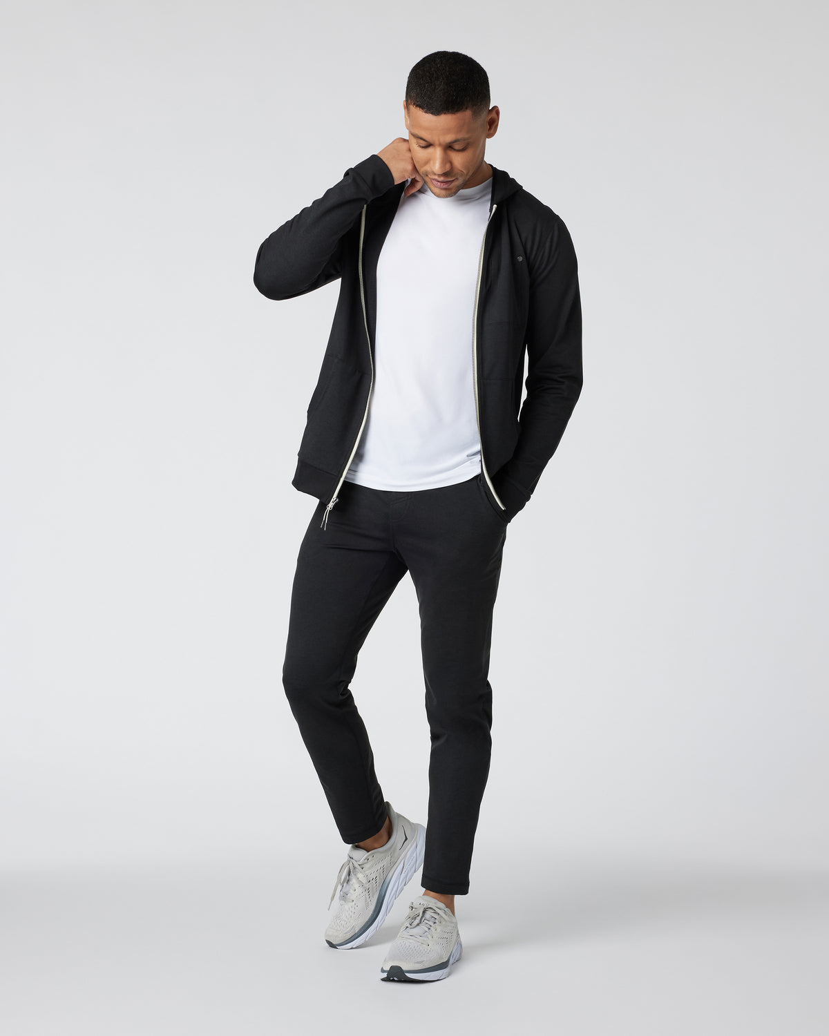 Men Vuori Coronado Hoodie Men's Black Zip Up Hoodie