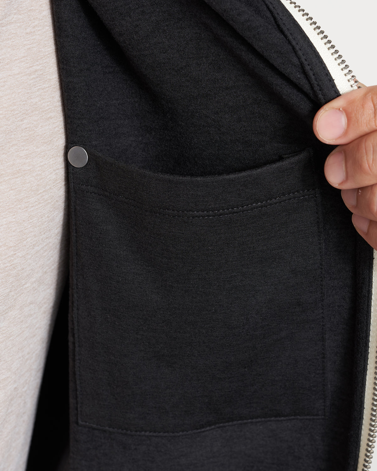Men Vuori Coronado Hoodie Men's Black Zip Up Hoodie
