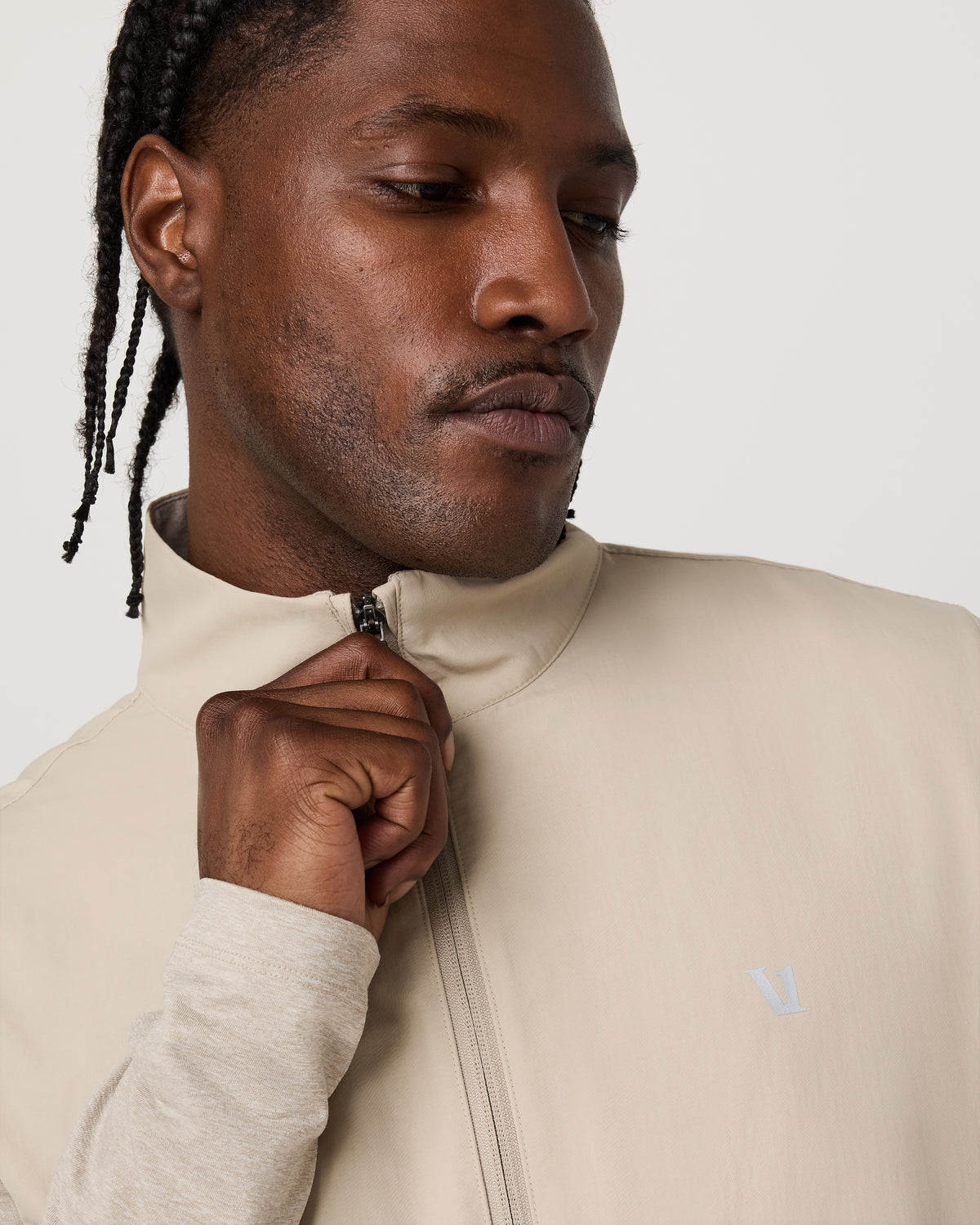 Men Vuori Sunday Element 1/2 Zip Men's Toast Heather Pullover