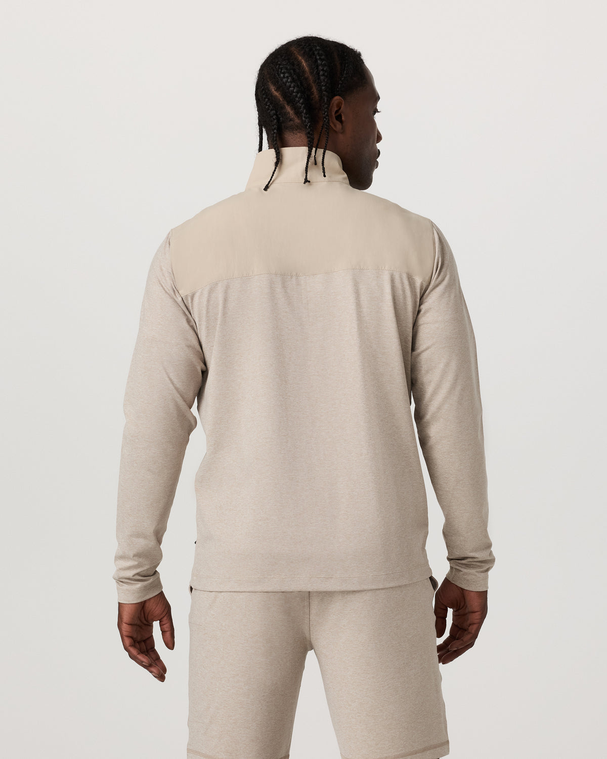 Men Vuori Sunday Element 1/2 Zip Men's Toast Heather Pullover