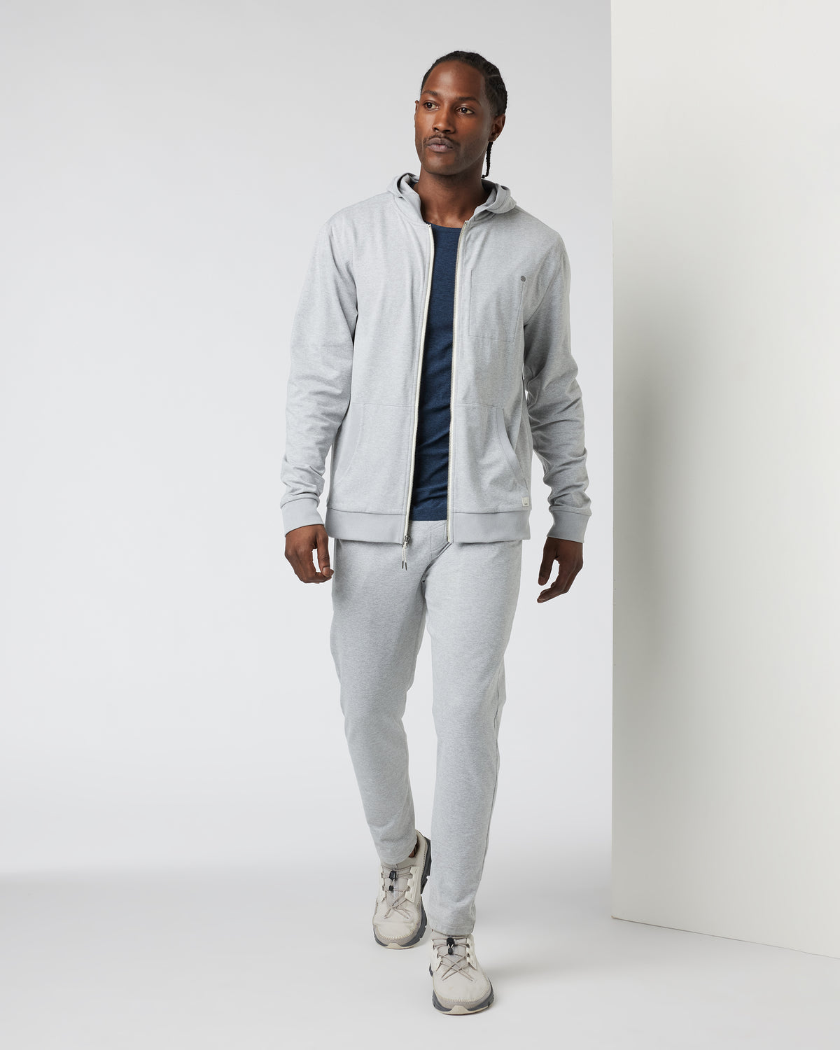 Men Vuori Coronado Hoodie Men's Heather Grey Hoodie