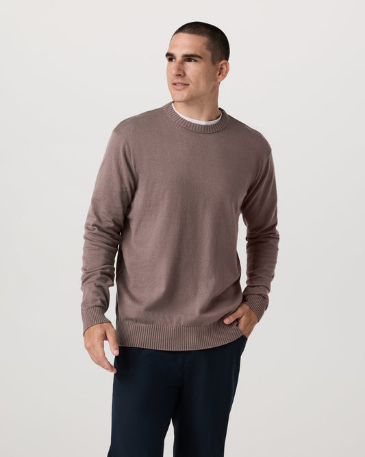 Men Vuori Fluent Sweater Men's Huckleberry Cashmere Sweater