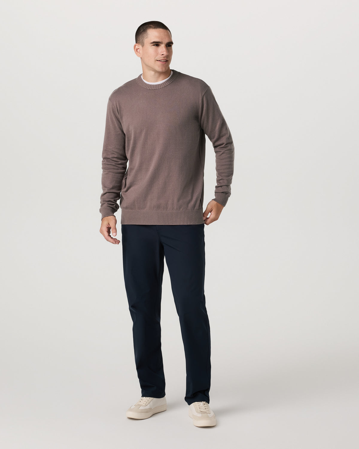 Men Vuori Fluent Sweater Men's Huckleberry Cashmere Sweater
