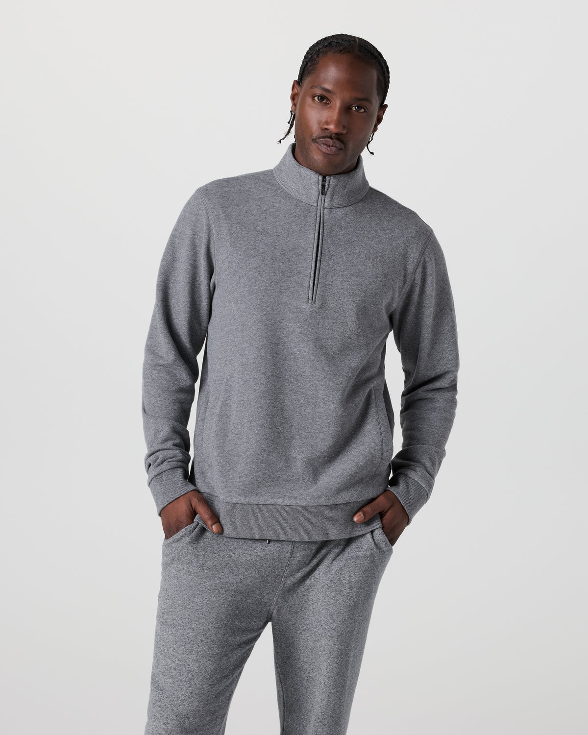 Men Vuori Cypress 1/4 Zip 2.0 Heather Grey