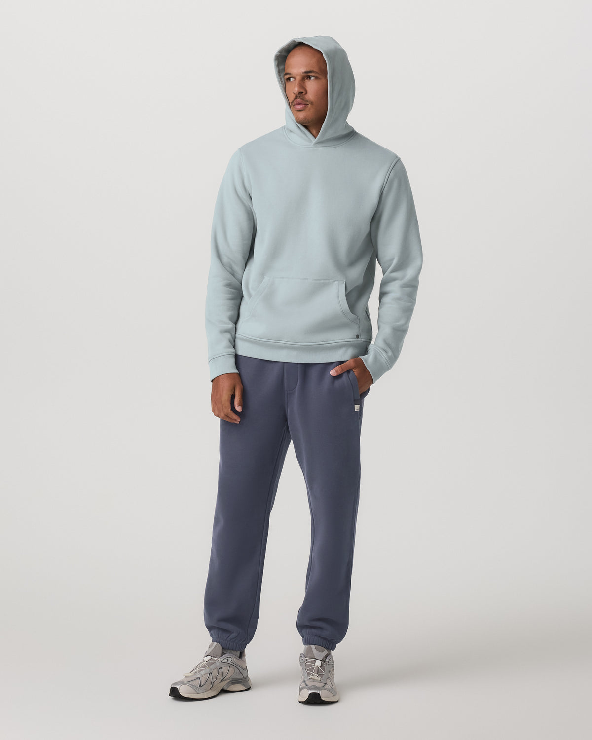 Men Vuori Seaside Pullover Hoodie Men's Blue Haze Pullover Hoodie