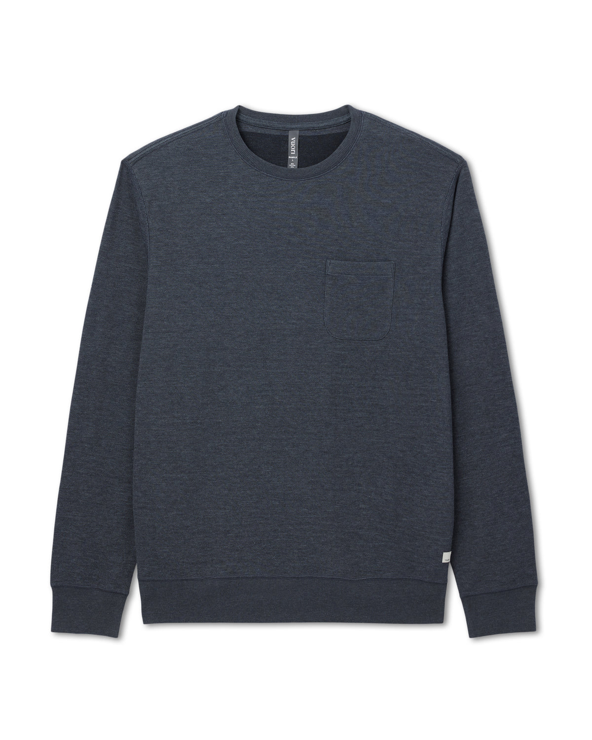 Men Vuori Jeffreys Crew 2.0 Men's Navy Heather Pullover Crewneck