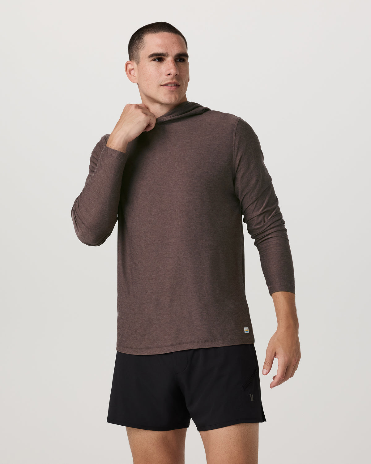 Men Vuori Strato Tech Hoodie Men's Huckleberry Heather Hoodie