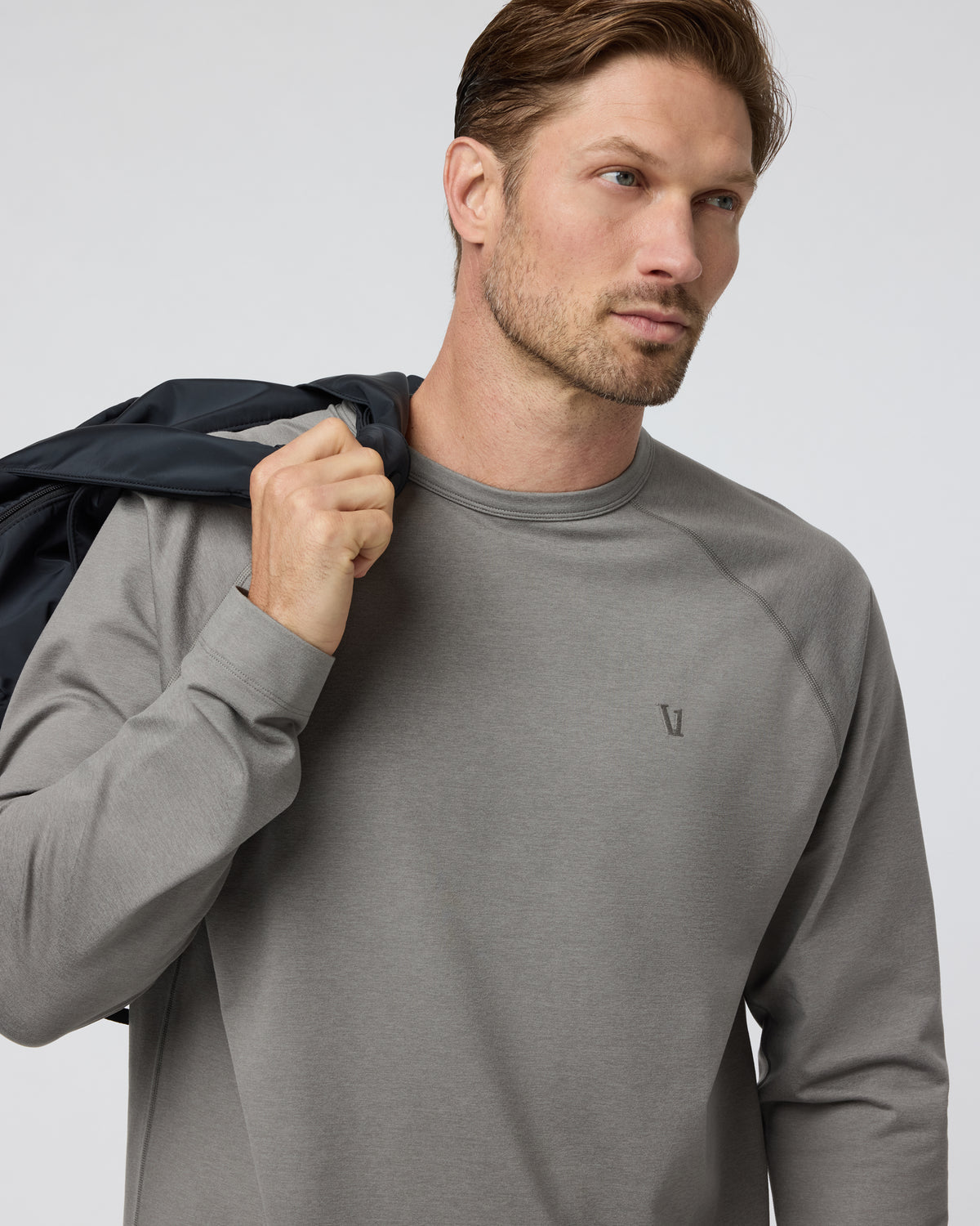 Men Vuori Coronado Crew Dolomite Heather