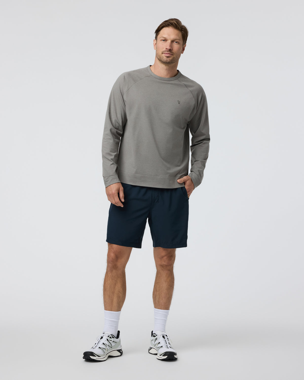 Men Vuori Coronado Crew Dolomite Heather