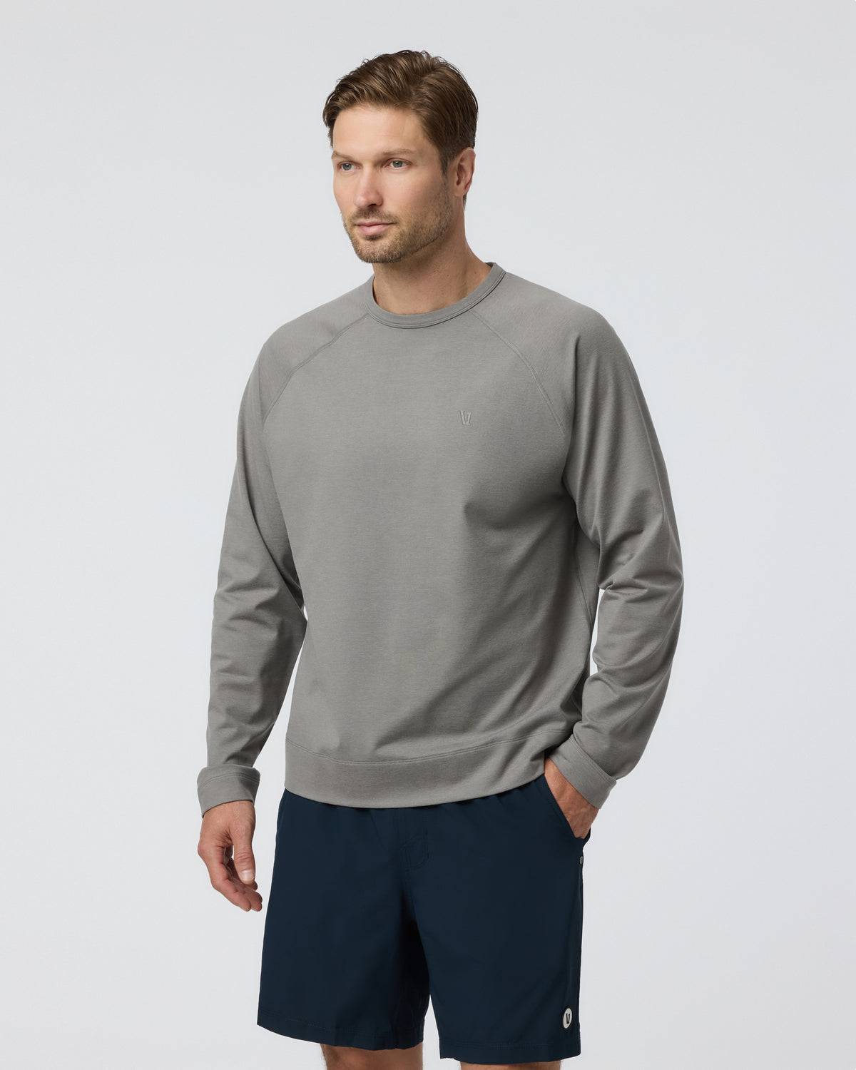 Men Vuori Coronado Crew Dolomite Heather
