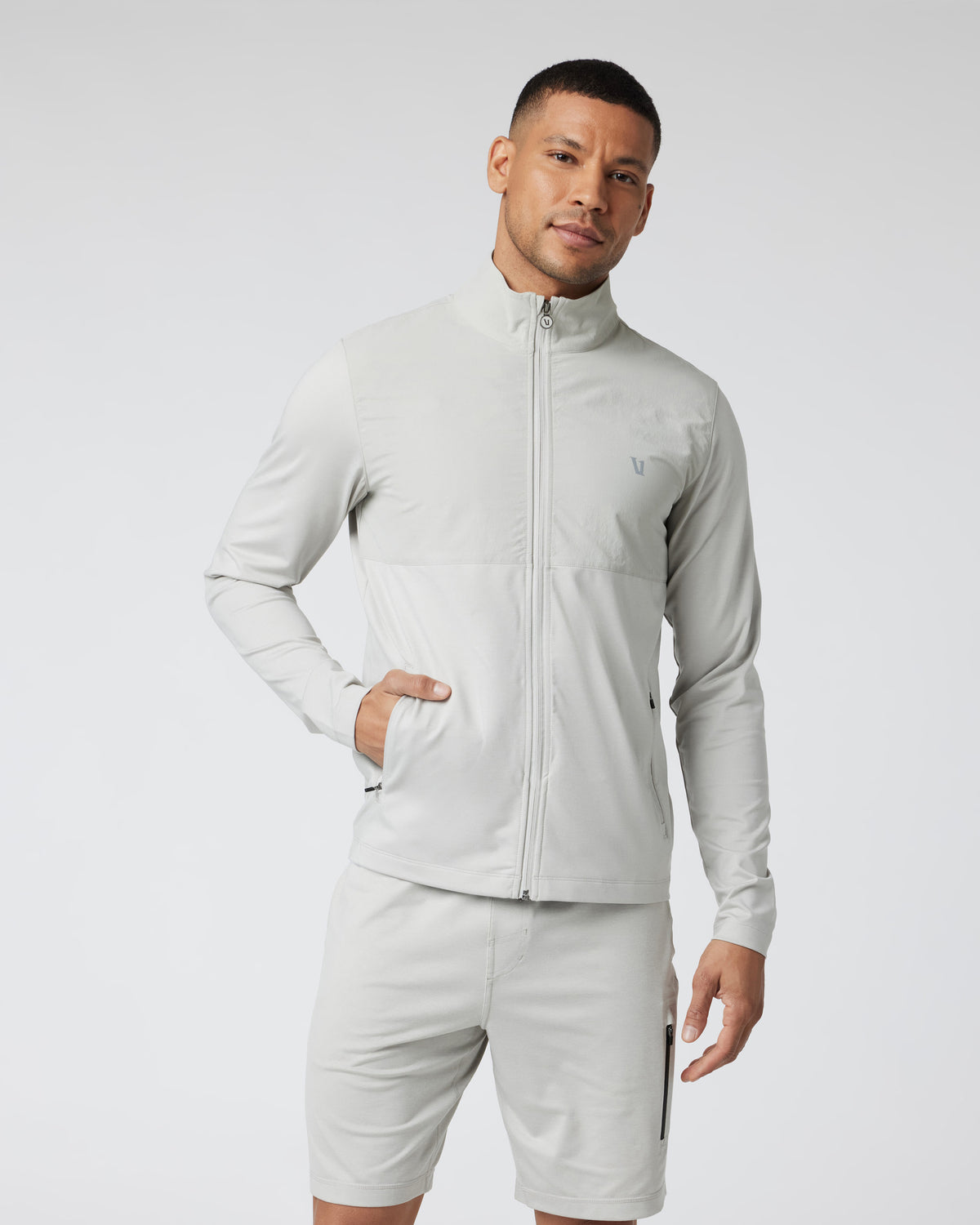 Men Vuori Sunday Element Track Jacket Vapor Heather