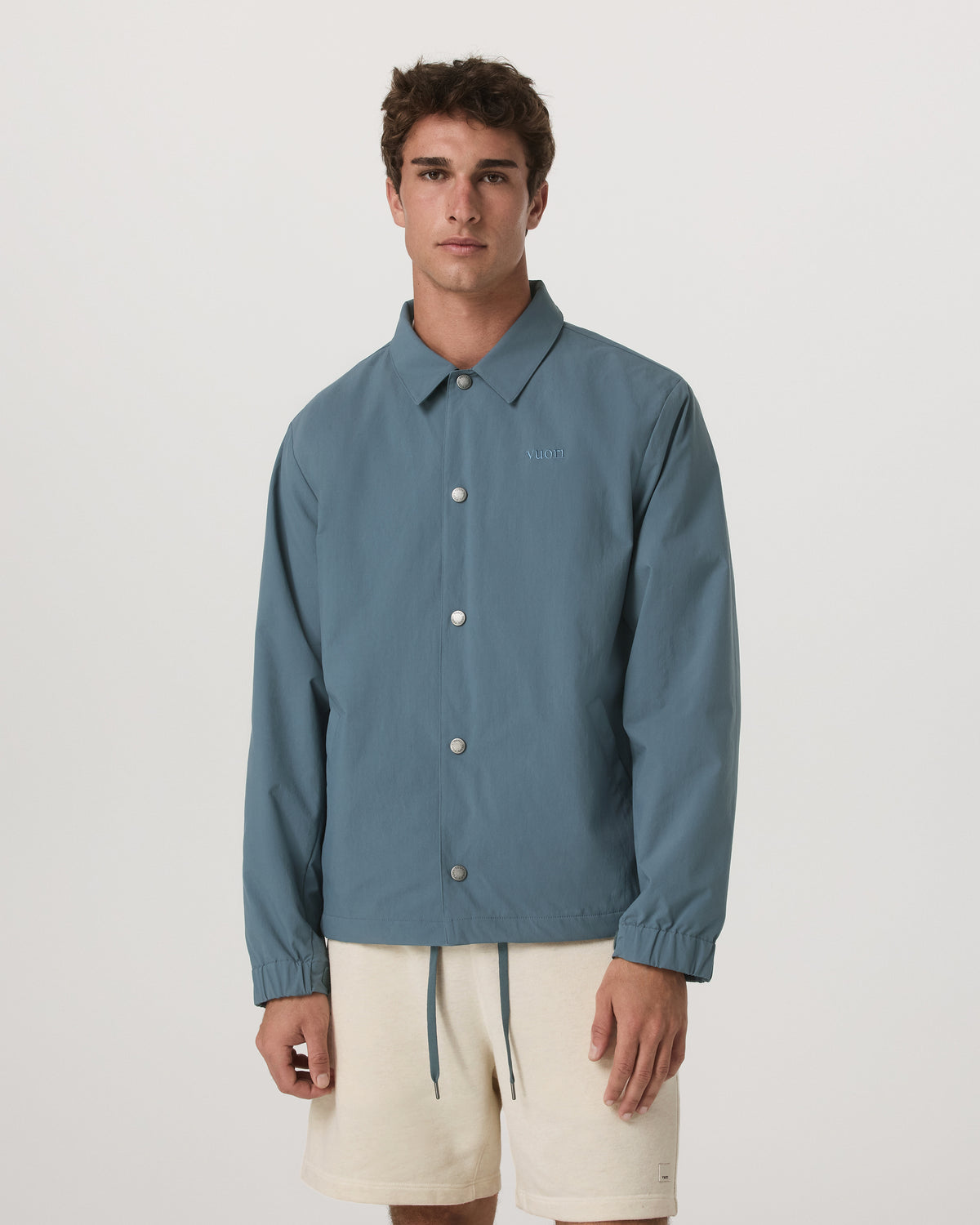 Men Vuori V1 Coach Jacket Men's Blue Sea Jacket