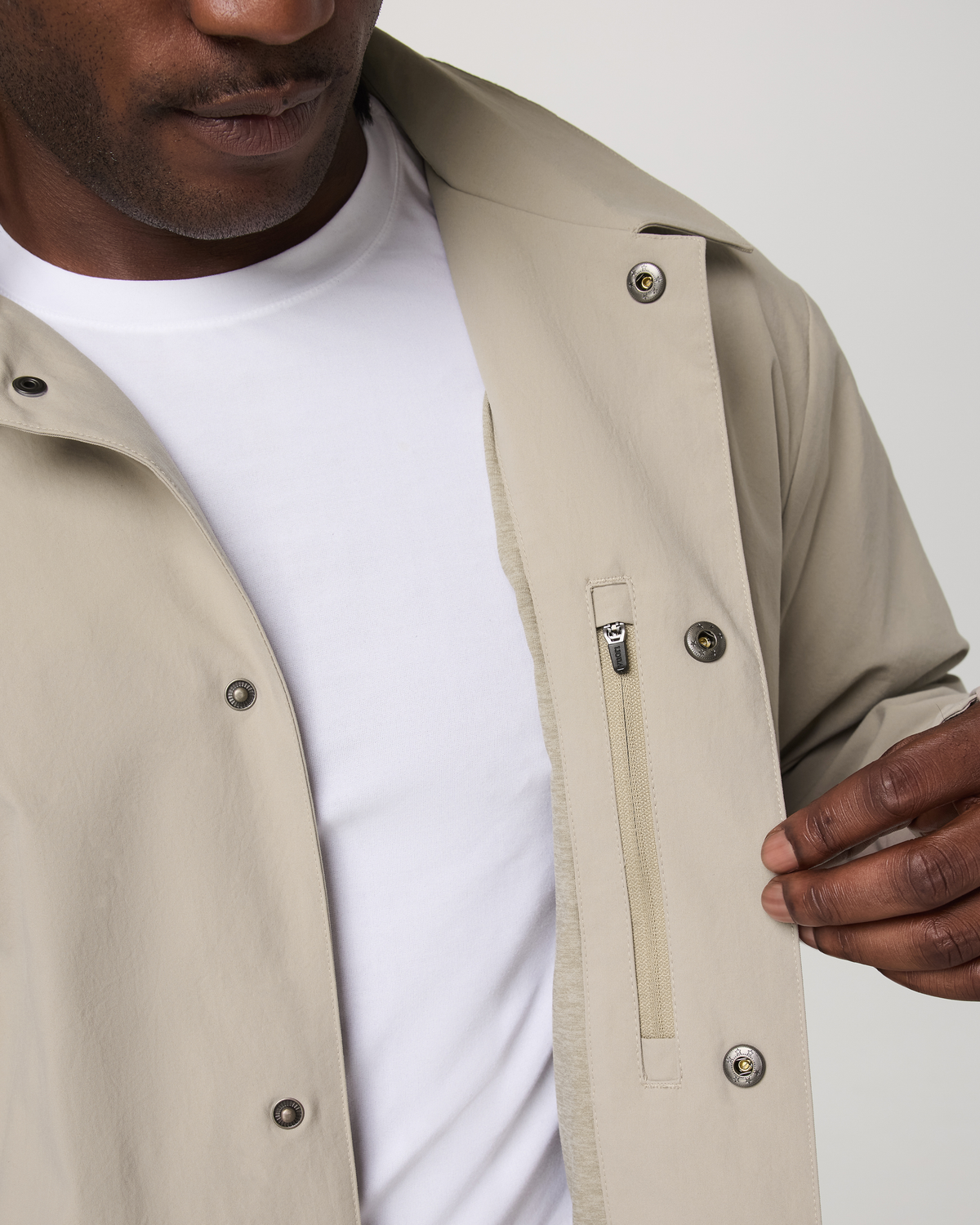 Men Vuori V1 Coach Jacket Men's Truffle Vintage Style Jacket