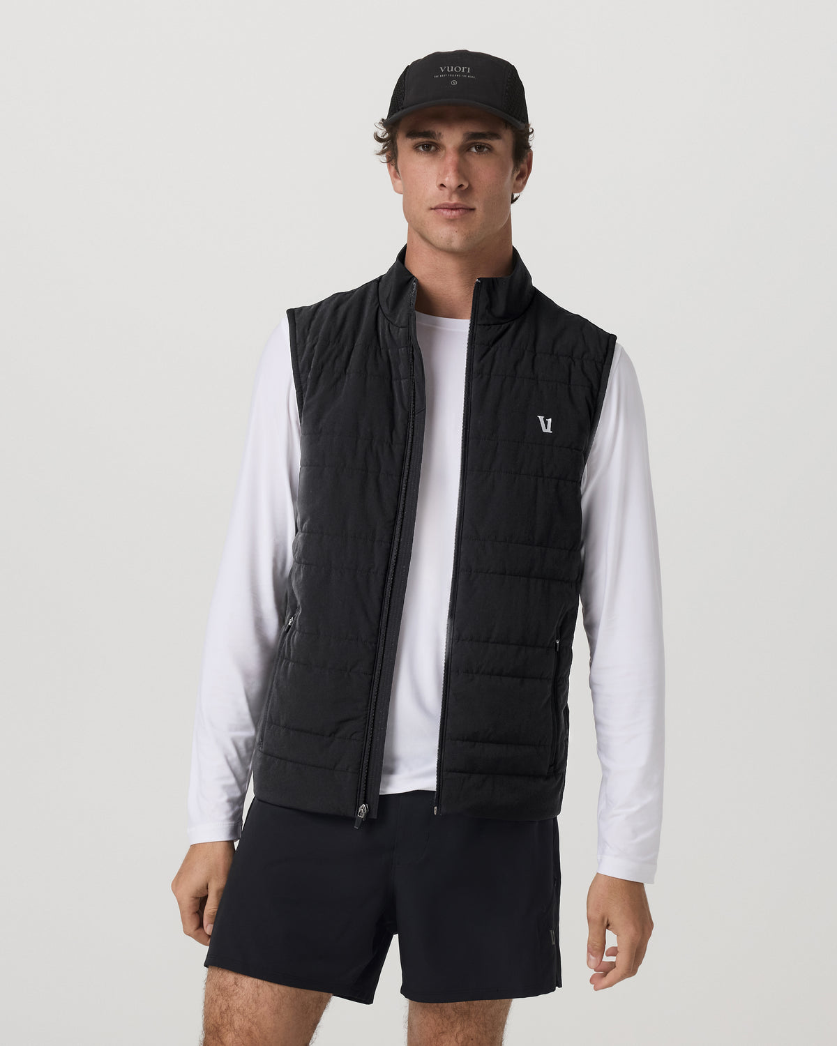 Men Vuori Sunday Insulated Hybrid Vest Men's Black Training Vest