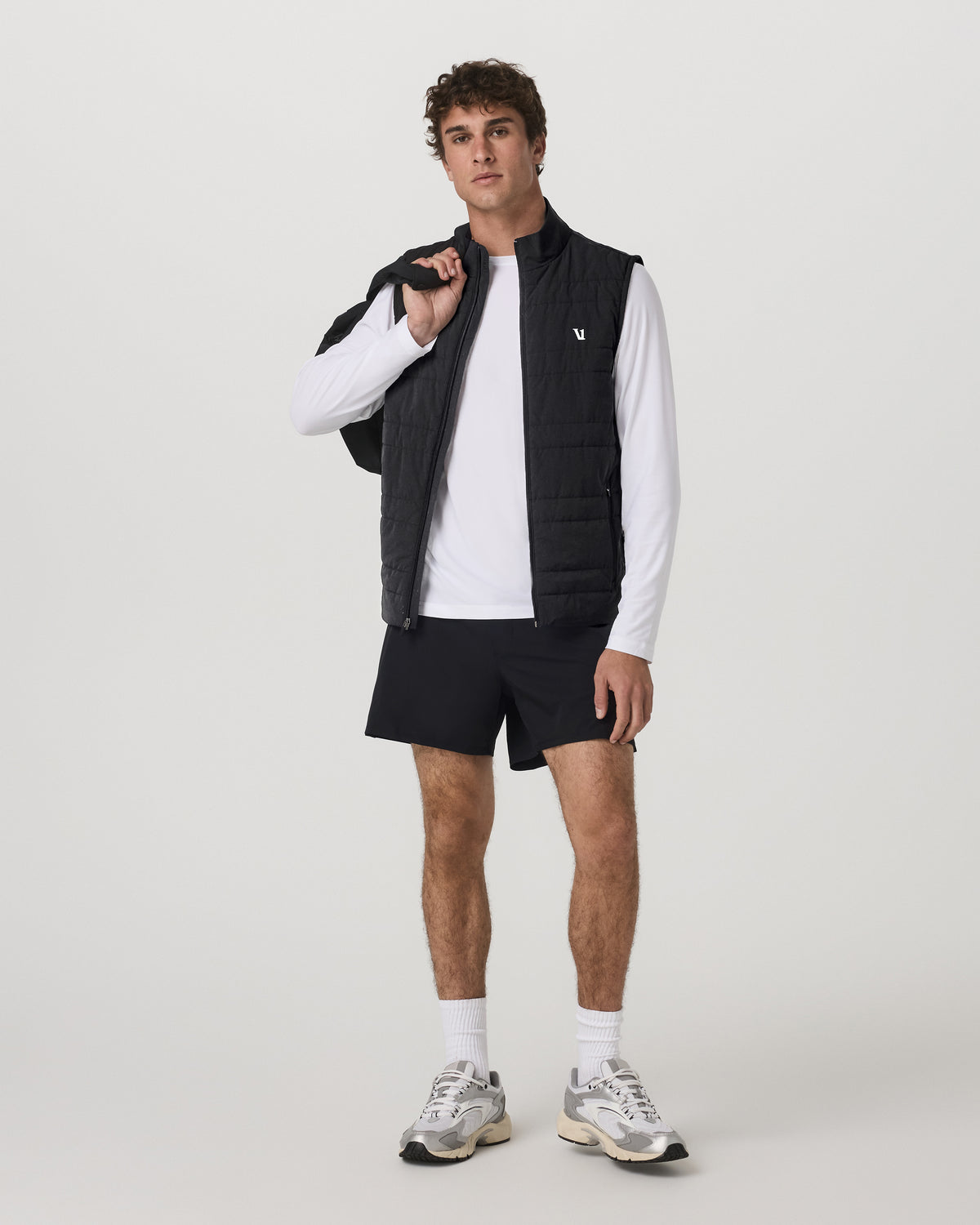 Men Vuori Sunday Insulated Hybrid Vest Men's Black Training Vest