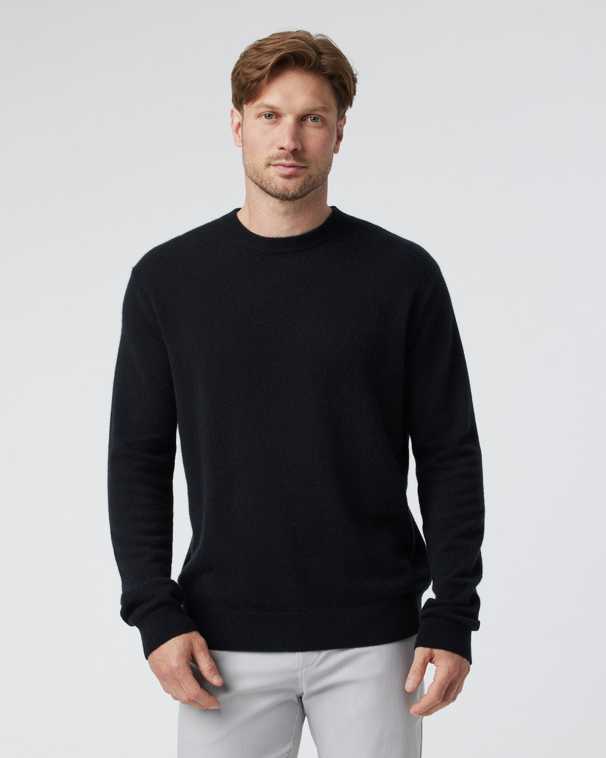 Men Vuori Berik Cashmere Sweater Men's Black Crewneck Sweater