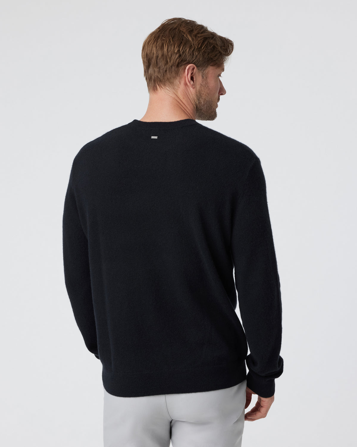 Men Vuori Berik Cashmere Sweater Men's Black Crewneck Sweater
