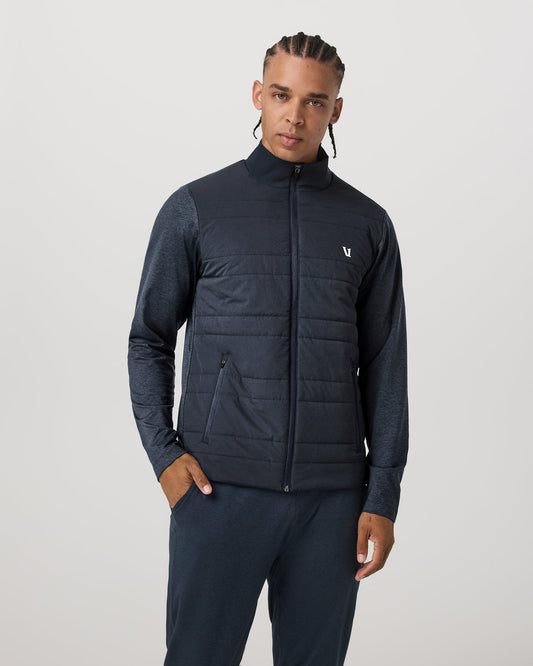 Men Vuori Sunday Insulated Hybrid Jacket Men's Ink Heather Jacket