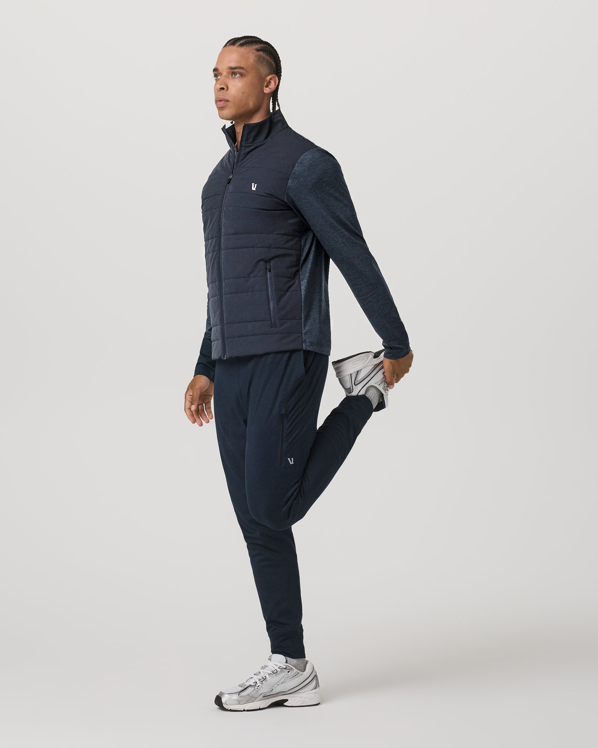 Men Vuori Sunday Insulated Hybrid Jacket Men's Ink Heather Jacket