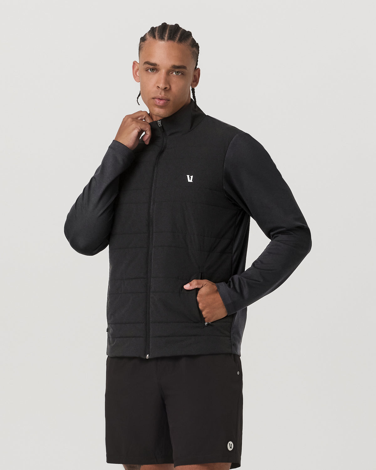 Men Vuori Sunday Insulated Hybrid Jacket Men's Black Training Jacket