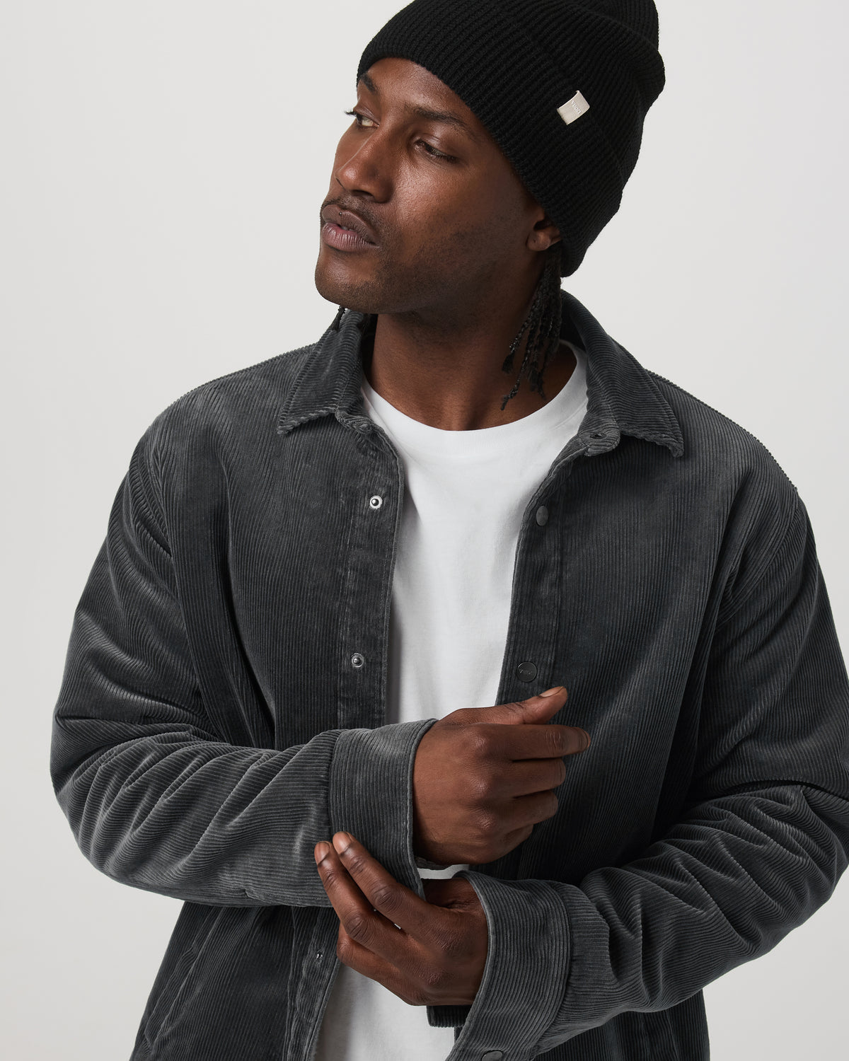 Men Vuori Vuori Cord Jacket Men's Dark Pewter Corduroy Jacket