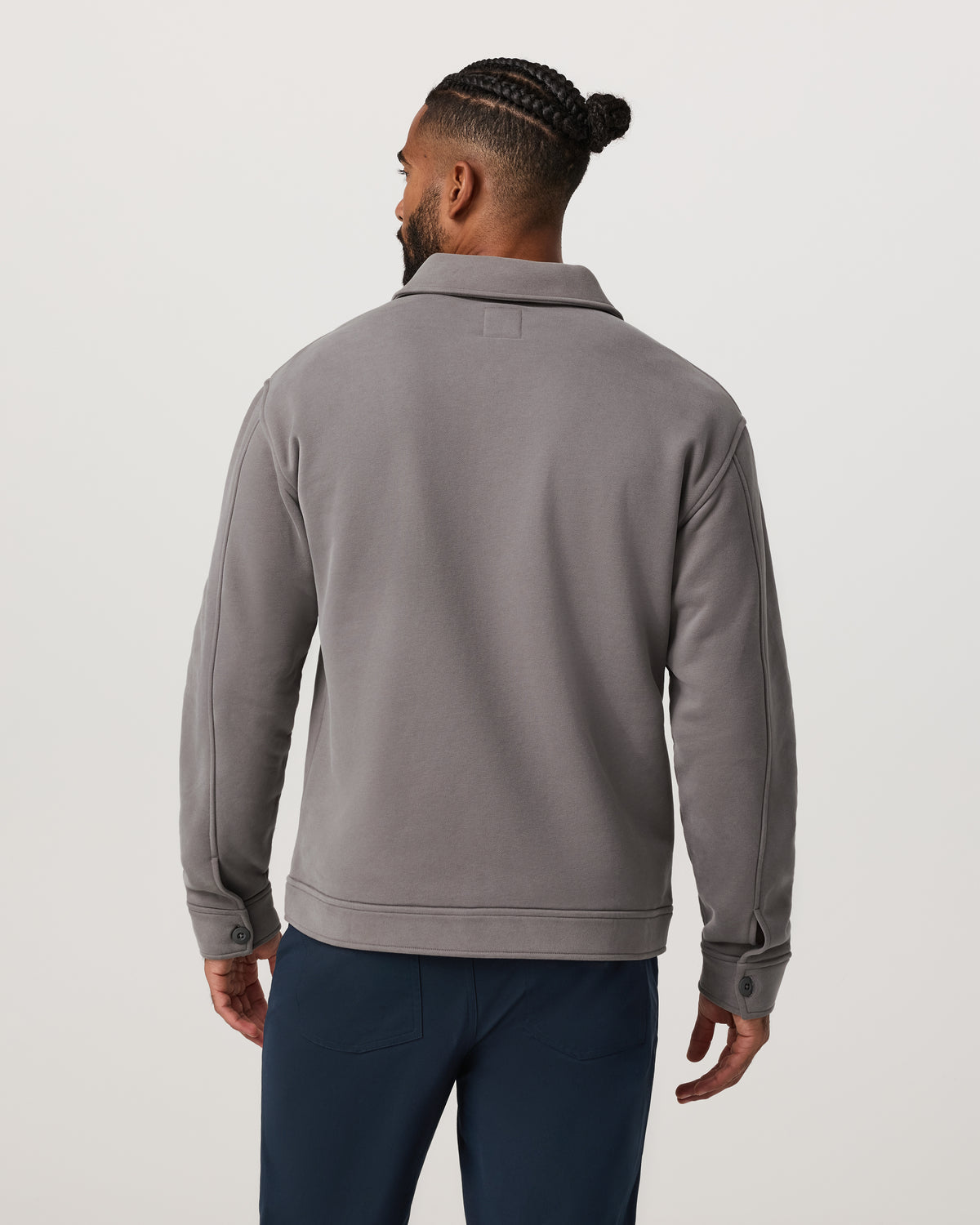 Men Vuori Seaside Shirt Jacket Men's Cavern Grey Lifestyle Jacket