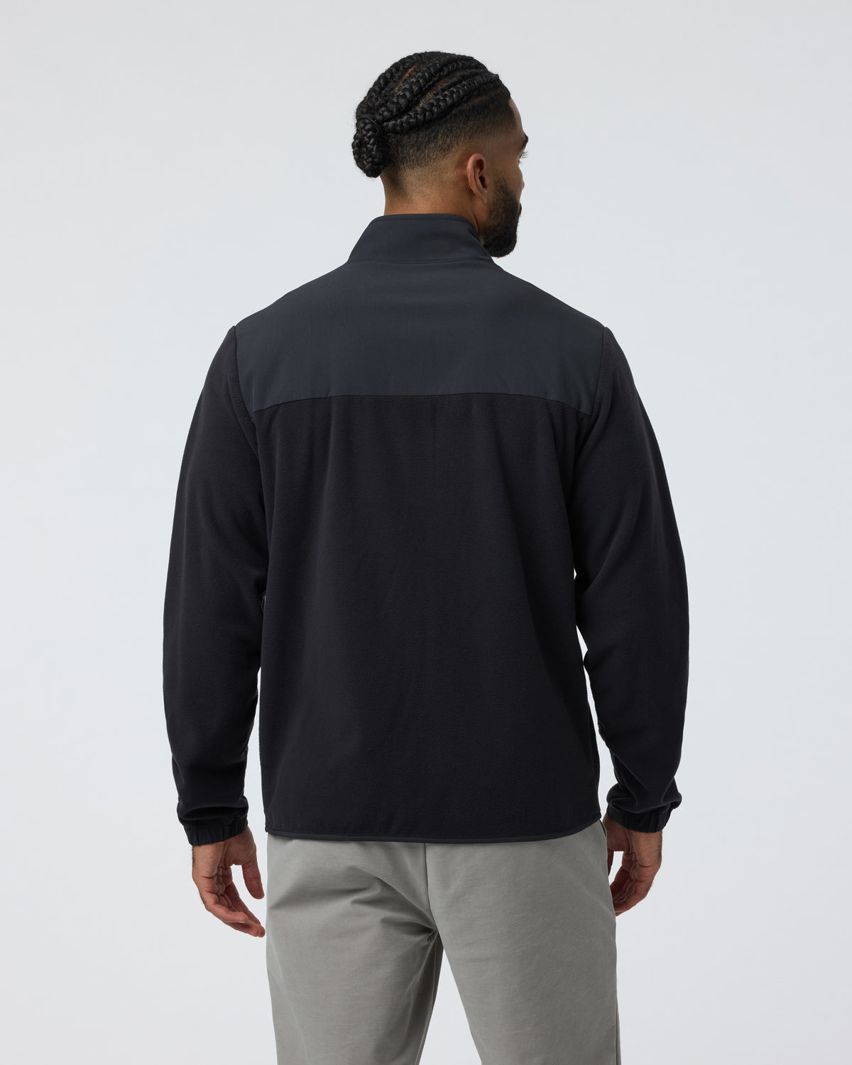 Men Vuori Aspen Full Zip Jacket Black Fleece Jacket