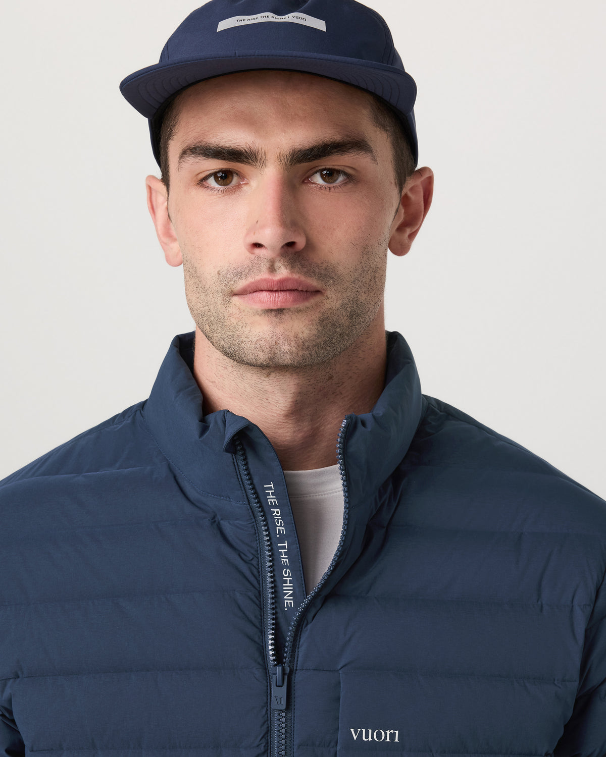 Men Vuori Men's Steadfast Insulated Full Zip Jacket Blue Coast