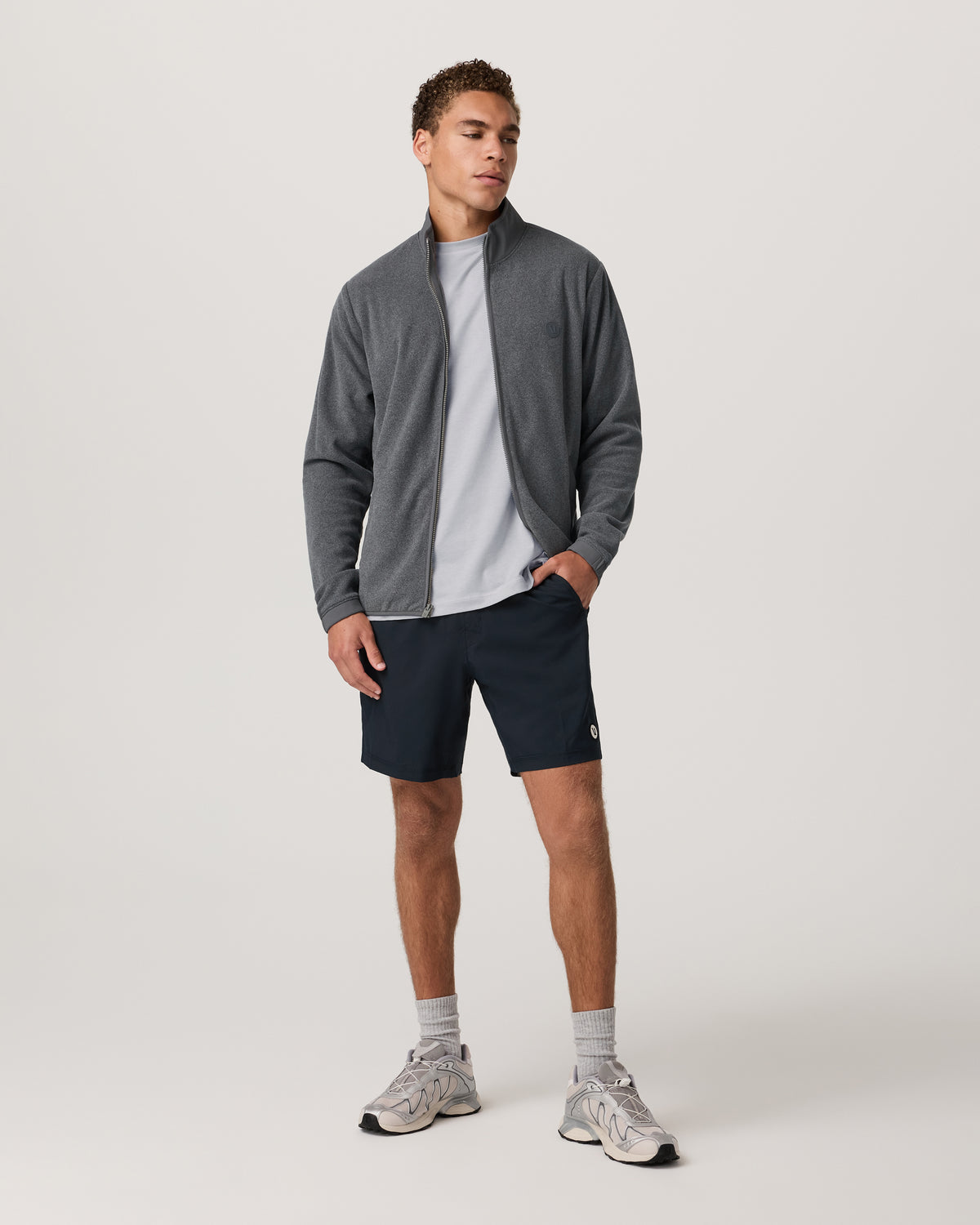 Men Vuori Aspen FZ Jacket Men's Heather Grey Full-Zip Jacket