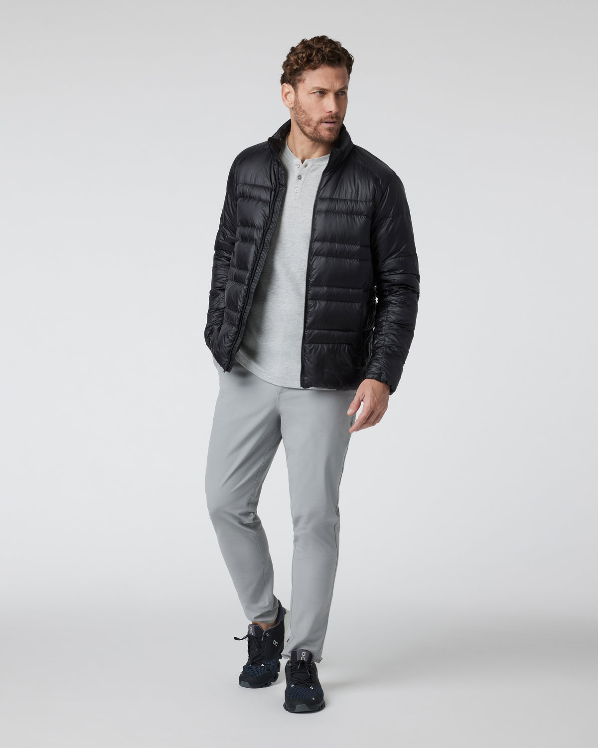 Men Vuori Coordinate Down Jacket Men's Black Insulated Jacket