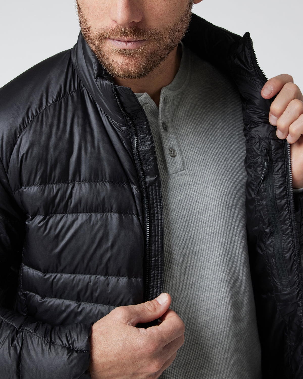 Men Vuori Coordinate Down Jacket Men's Black Insulated Jacket